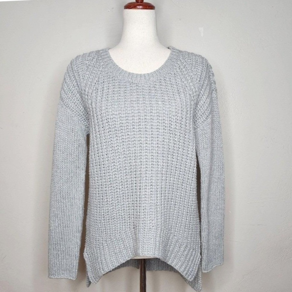 Eileen Fisher The Fisher Project Gray Crew Neck High Low Sweater Size‎ Small